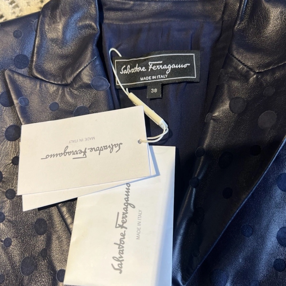 Salvatore Ferragamo Women’s Lamb Leather Blazer - Picture 4 of 15